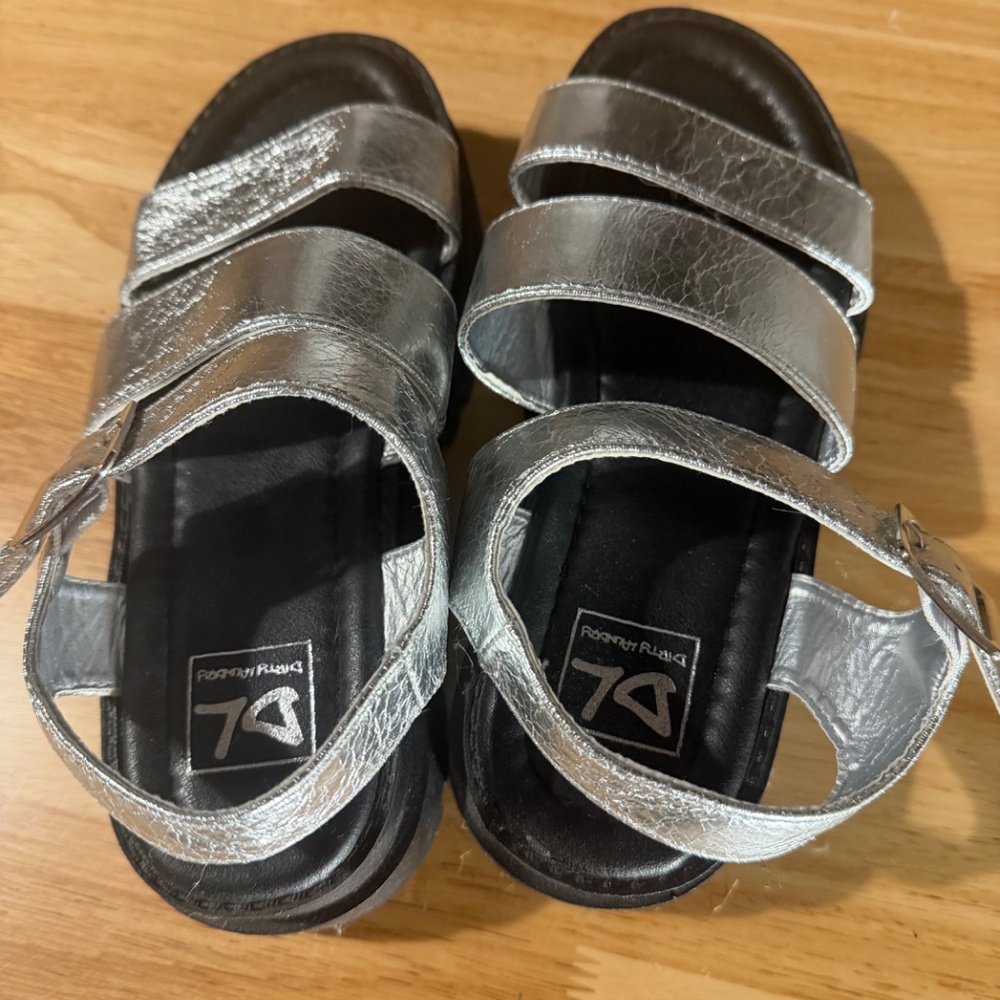 Silver Platform Sandals - Picture 2 of 5